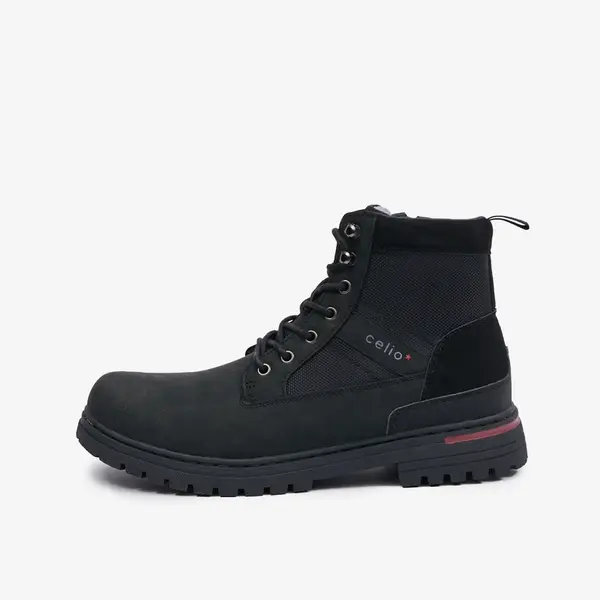 Černé pánské kotníkové zimní boty Celio