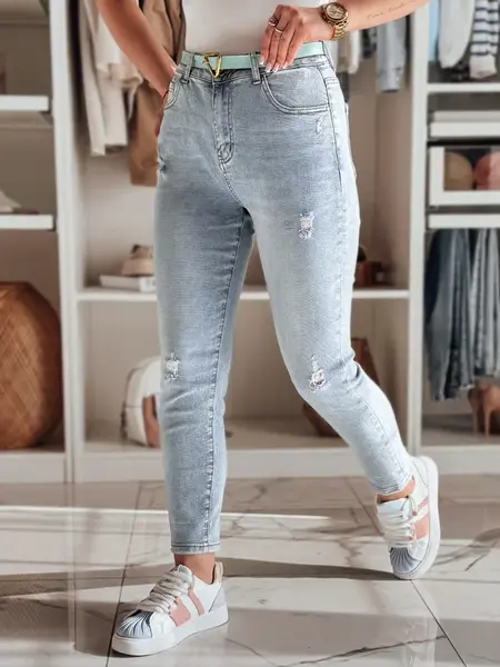 Spodnie damskie jeansowe slim fit STEFANIA niebieskie Dstreet