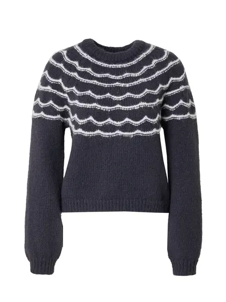 VERO MODA Sveter 'Charmaina'  antracitová / biela