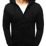 DStreet Pánská mikina rozepínací s kapucí černá