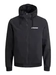 JACK & JONES Prechodná bunda 'JJERush'  čierna / biela