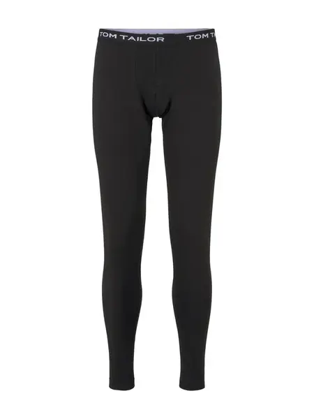 TOM TAILOR Pyžamové nohavice  čierna / biela