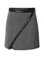 ABOUT YOU Sukňa 'Halvar'  čierna melírovaná