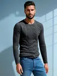 DStreet Sweter męski antracytowy