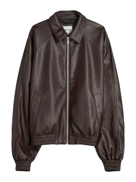 Bershka Prechodná bunda  tmavohnedá