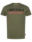 LONSDALE Tričko 'Crantock'  olivová / grenadínová / čierna