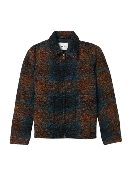 NN07 Prechodná bunda 'Gael'  tmavomodrá / modrá melírovaná / zelená / tmavooranžová