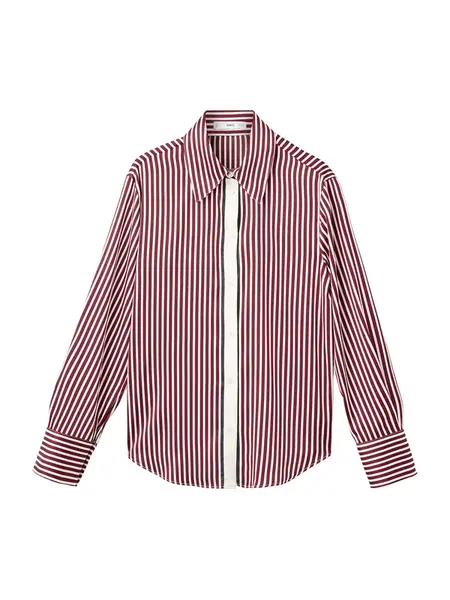 MANGO Blúzka 'MARGARET'  tmavočervená / čierna / biela