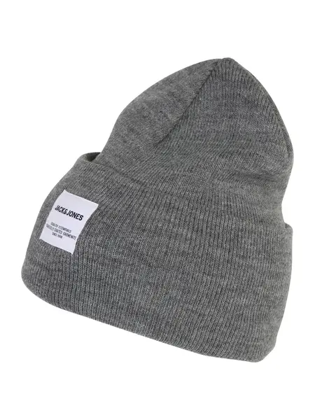 JACK & JONES Čiapky  sivá / biela