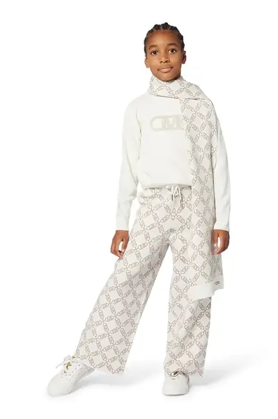 Dětská šála Michael Kors bílá barva, vzorovaná, R30536