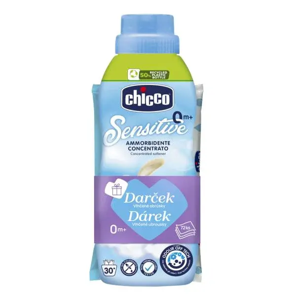 Chicco Aviváž koncentrovaná Sladký Pudr 750ml + vlhčené ubrousky 72 ks zdarma