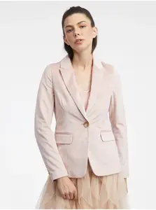 Orsay Světle růžové dámské sametové sako - Dámské