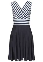 LASCANA Letné šaty  námornícka modrá / biela