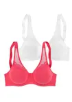 PETITE FLEUR Zmenšujúca podprsenka  pitaya / biela