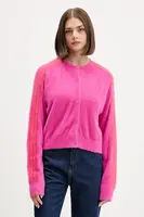 Kardigan adidas Originals Fluffy Cardigan dámský, růžová barva, JW3645