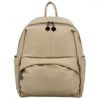 Trendy dámský koženkový kabelko-batoh Toska, krémový