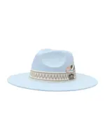 Kamila Šikl Klobúk 'Ruby'  béžová / svetlomodrá / biela ako vlna
