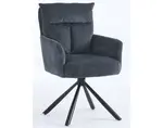 Jídelní židle Stephanie, tmavě šedá látka