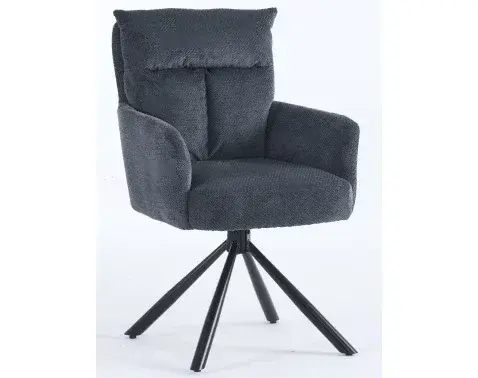 Jídelní židle Stephanie, tmavě šedá látka