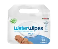 WATERWIPES 100 % BIO Odbúrateľné obrúsky, 4 x 60 ks