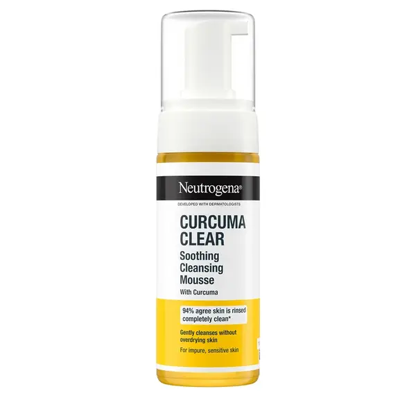 Neutrogena Upokojujúca čistiaca pena s kurkumou pre citlivú, zmiešanú a problematickú pleť Curcuma Clear (Soothing Cleansing Mousse) 150 ml