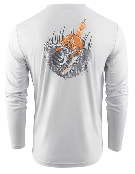 Grundéns triko poppin south ls tech tee glacier - xxl