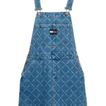 Tommy Jeans Dress - DENIM DUNGAREE DRESS CF8011 blue