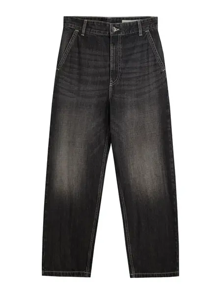 Bershka Džínsy  čierny denim