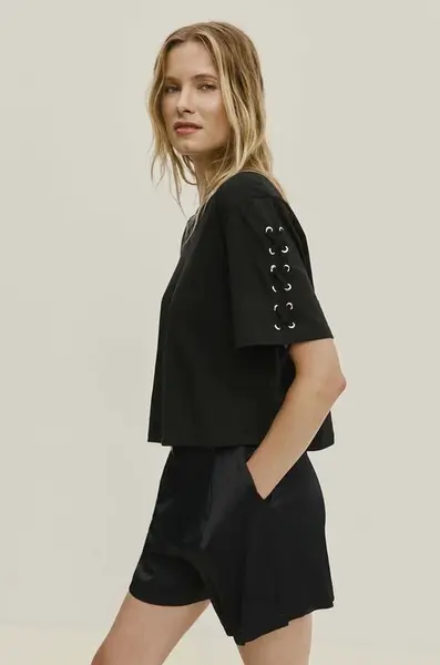 Bavlněné tričko Answear.LAB černá barva