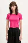 HUGO crop top dámský s bavlnou Delanor
