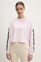 Bavlněné tričko s dlouhým rukávem Dkny růžová barva, DP5T1226