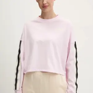 Bavlněné tričko s dlouhým rukávem Dkny