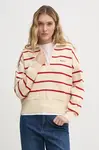 Svetr Pepe Jeans PRISCILLA dámský, béžová barva, lehký, PL702272