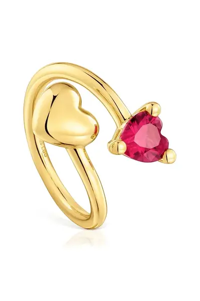 Pozlacený stříbrný prsten Tous 11