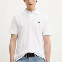 Bavlněné polo tričko Diesel T-REJUST-DOVAL-PJ POLO SHIRT bílá barva, A15057.0AIJR