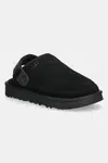 Semišové pantofle UGG Goldencoast Clog II pánské, černá barva, 1166915-BLK