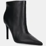 Kožené kotníkové boty Steve Madden Sentinel dámské, černá barva, na podpatku, SM11003451