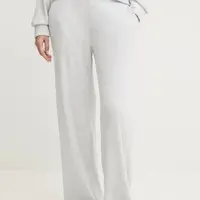 Kalhoty Abercrombie & Fitch šedá barva, KI147-4077