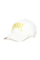 Dětská bavlněná kšiltovka Diesel FCGUS HAT bílá barva, s aplikací, J02133
