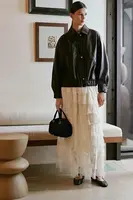 Bunda Answear.LAB dámská, černá barva, přechodná, oversize