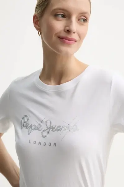Pepe Jeans Bavlněné tričko Pepe Jeans LETICIA