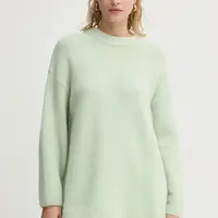Vlněný svetr AERON dámský, zelená barva, PU270531