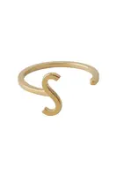 Pozlacený stříbrný prsten Design Letters