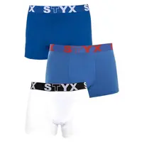 Styx 3PACK pánské boxerky sportovní guma nadrozměr vícebarevné (R9676861) 4XL