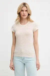 Bavlněné tričko G-Star Stripe eyben slim v t 2.0