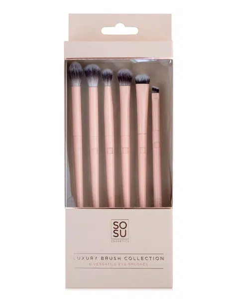 SOSU Cosmetics Luxury Brush Eye sada štětců na oči 6 ks
