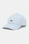 Bavlněná baseballová čepice Lacoste modrá barva, s aplikací