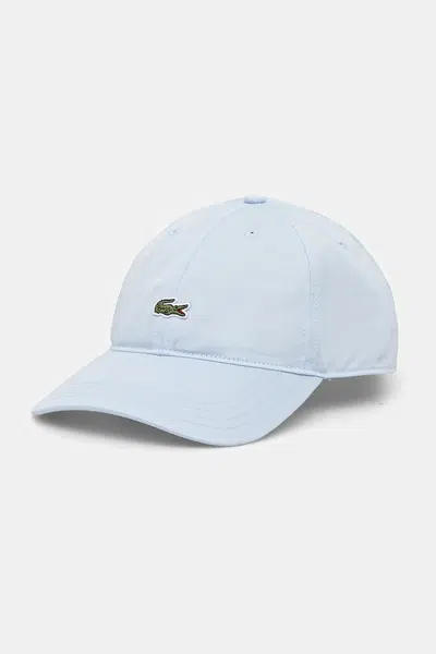 Bavlněná baseballová čepice Lacoste modrá barva, s aplikací