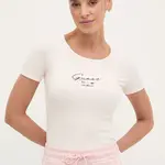 Tričko Guess SUZANNE béžová barva, V5RP00 KBCO2