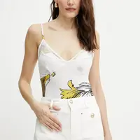 Top Versace Jeans Couture bílá barva, 78HAM212 JS471